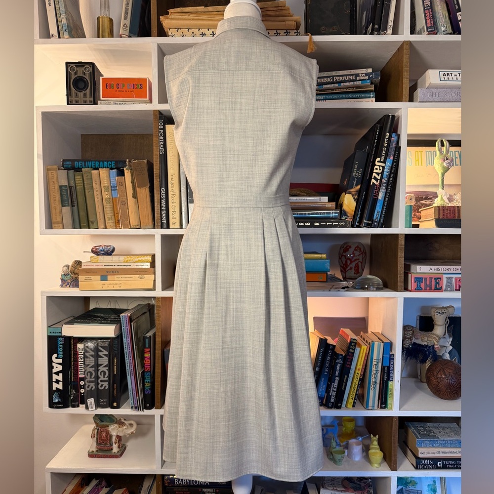 J. Crew Light Gray Sleeveless Midi Dress - Picture 4 of 5
